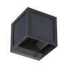 Oprawa ścienna solarna/USB V-TAC 9W LED COB czarna kostka 10x10cm IP65 czujnik ruchu VT-408CCT 3000K-4000K-6000K 900lm